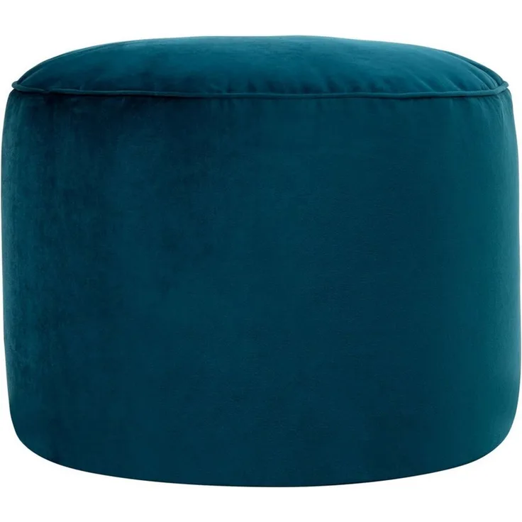 Icon Runder Sitzpuff „Milano“, XL Samt Sitzsack Hocker, Groß Fußhocker für das Wohnzimmer, Sitzkissen