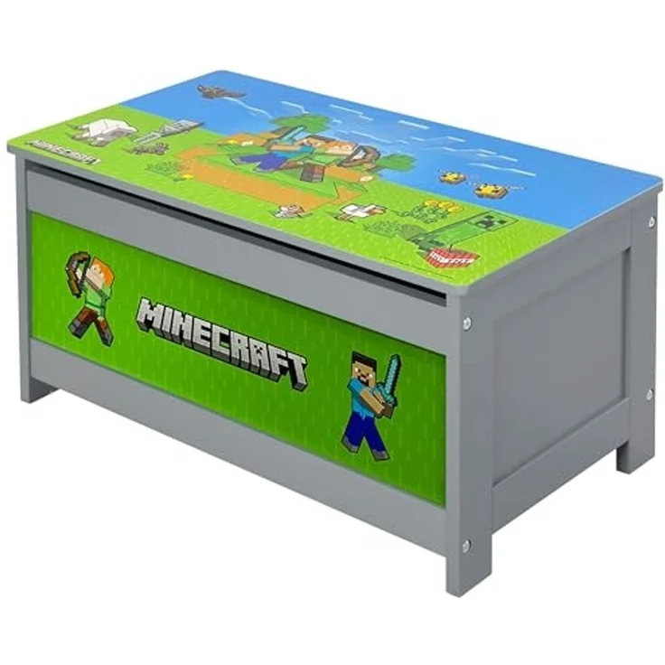 MINECRAFT - Sitzbank, Truhe mit Stauraum, Kindermöbel mit buntem Design – Bild 1