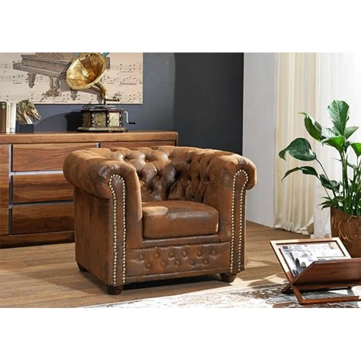 Sessel 94x86x72 braun CHESTERFIELD – Bild 6