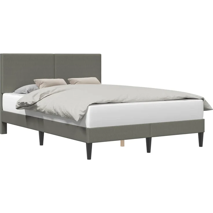 vidaXL Bettrahmen mit Kopfteil Hellgrau 120x200 cm Cordstoff 42027724 – Bild 2