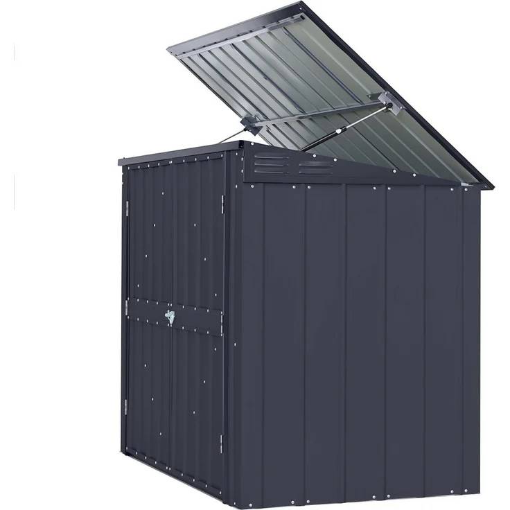 Globel Gerätehaus "Tonnen-Depot Easy" 5x3 - 2bins, anthrazit – Bild 6