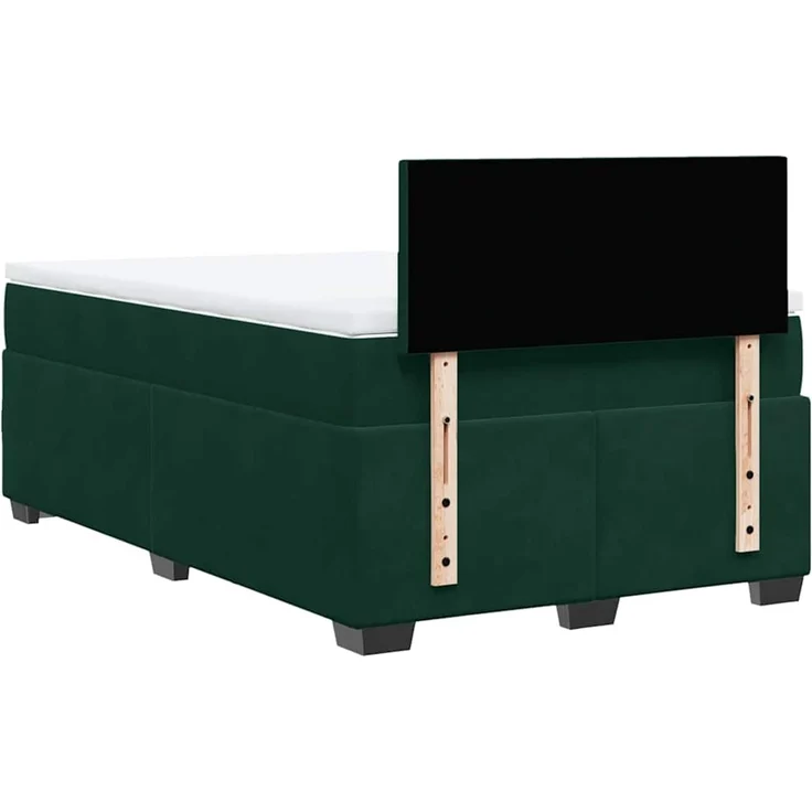 vidaXL Boxspringbett mit Matratze Dunkelgrün 120x190 cm Samt 3288555 – Bild 12