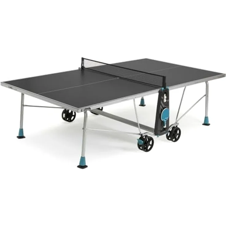 Cornilleau Outdoor Tischtennisplatte 200X, wetterfest mit SoftMat-Oberfläche, grau