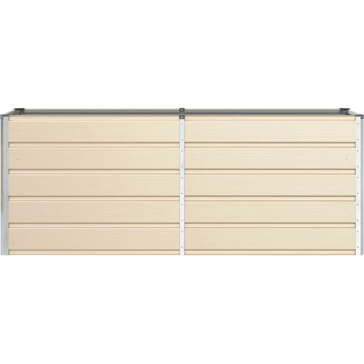 vidaXL Pflanzkübel Elfenbein 480 x 50 x 45 cm Verzinkter Stahl 42018101 – Bild 3