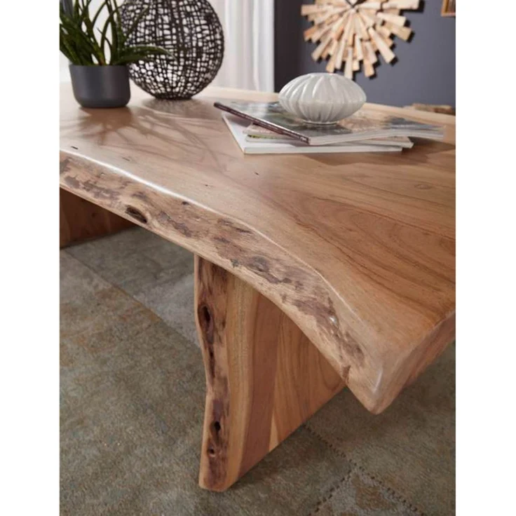 Couchtisch Akazie 150x70x45 natur lackiert PURE ACACIA #306 – Bild 5