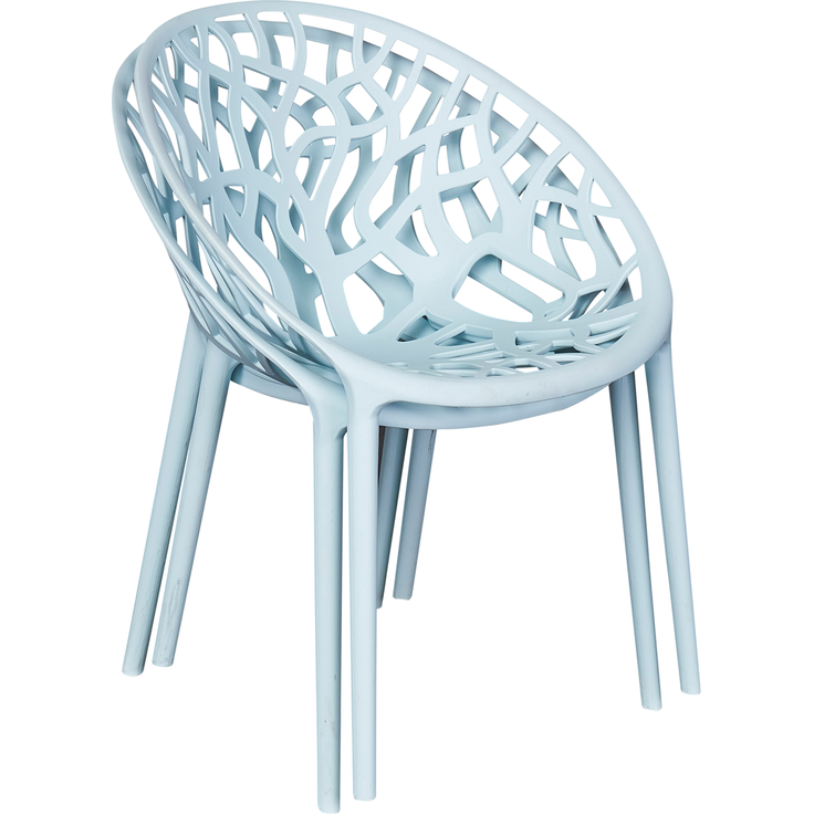 VOMO Stapelstuhl, Struckturdesign in Blau, Gestell: Polypropylen-Kunststoff – Bild 6