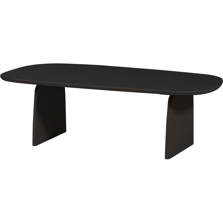 Couchtisch Tablo Eiche FSC, organisches Design, modern, schwarz, 110 x 60 cm, robust – Bild 1