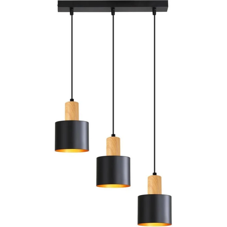 ZMH Pendelleuchte E27, 1/2/3-flammig,höhenverstellbare Hängelampe, ohne Leuchtmittel, Esstischlampe, Esszimmerlampe und Kücheninsel-Lampe – Bild 2