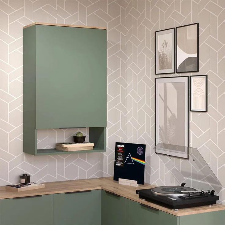 Hängeschrank Wido Grün 60 x 100 cm mit Tür Vicco – Bild 2