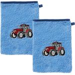 Erwin Müller Waschhandschuh Kinder-Waschhandschuh 2er-Pack, (2-St), Walk-Frottier Motiv