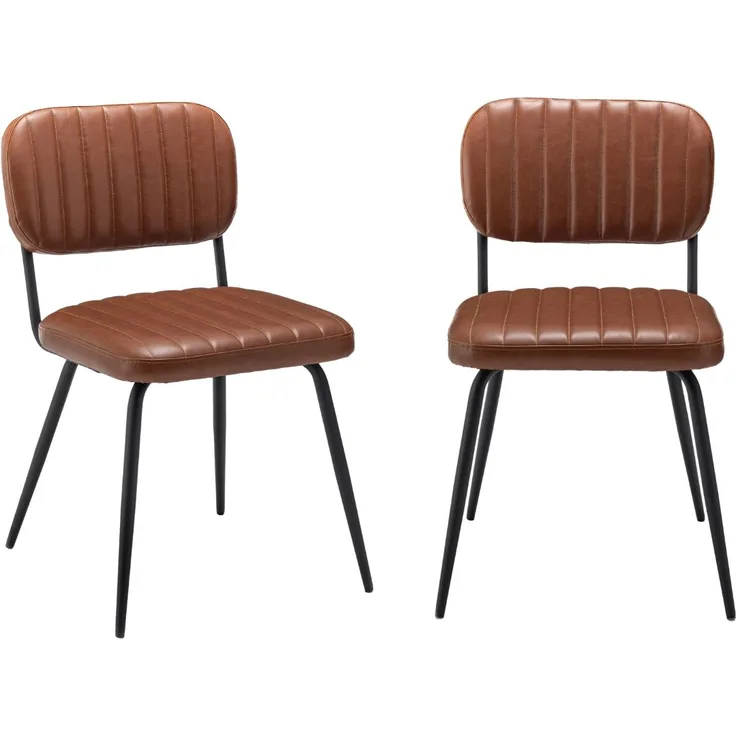 Calicosy 2er-Set Esszimmerstühle braun L56 cm - SPARTE - Braun