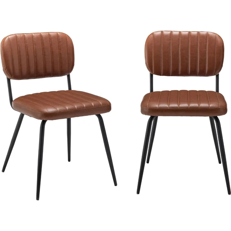 Calicosy 2er-Set Esszimmerstühle braun L56 cm - SPARTE - Braun