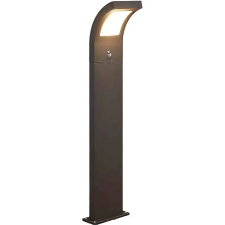Arcchio LED Wegeleuchte Advik, Pollerleuchte mit Bewegungsmelder, grafitgrau, 100 cm, spritzwassergeschützt IP54, 13,5W, 760 Lumen, warmweiß (3000K)
