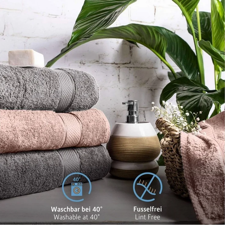 Komfortec Handtuch Set 50x100, Handtücher, Frottee (Packung, 8-St), 100% Baumwolle, Flauschig & Saugfähig, Weich, Towel – Bild 3