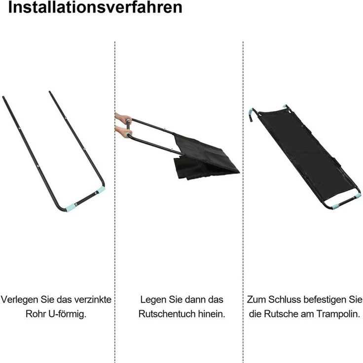 Clanmacy Trampolinleiter UV-beständig flexibel montierbar Sicherheitsleiter Einstiegsleiter – Bild 2