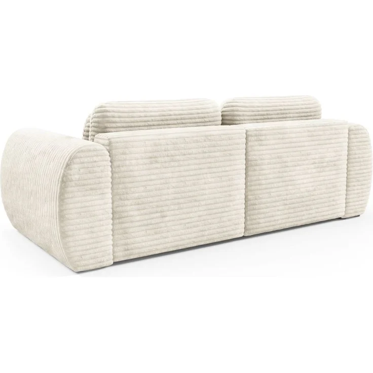 Sofa 2-Sitzer mit Schlaffunktion SIMONE in Stoff Ambience Ivory – Bild 5