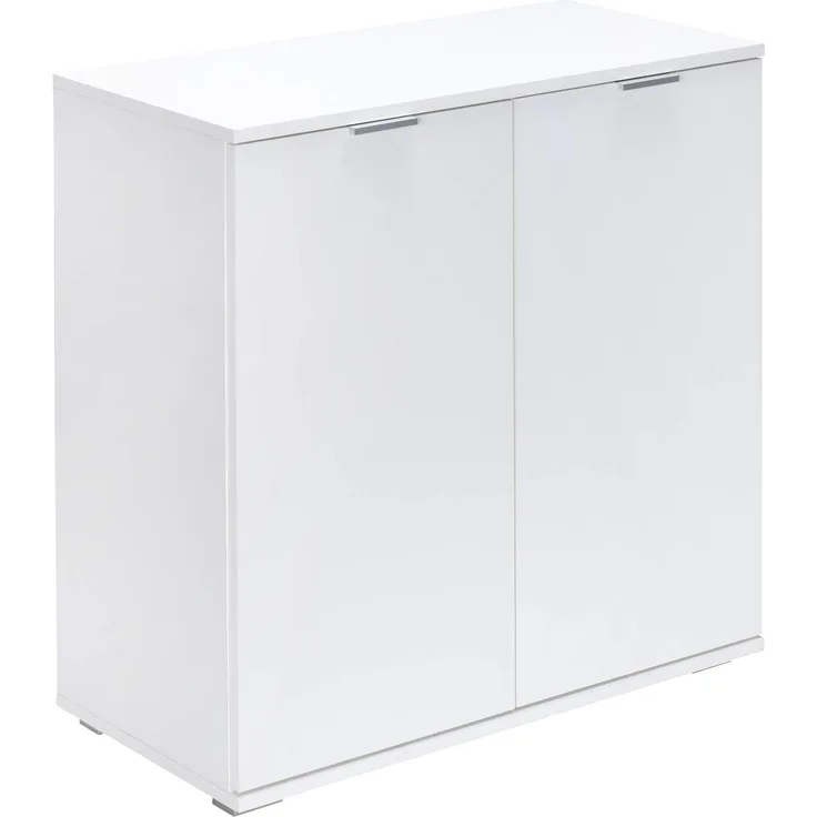 Deuba Kommode Alba mit 2 Türen 71 x 74 x 35 cm Modern Flur Wohnzimmer Sideboard Anrichte Mehrzweckschrank Weiß