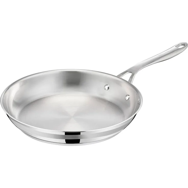 Jamie Oliver by Tefal Cook Smart Bratpfanne 24cm, unbeschichteter Edelstahl, induktionsgeeignet, Thermo-Fusion Boden, recycelbar, genieteter Griff, Edelstahl, E3110455