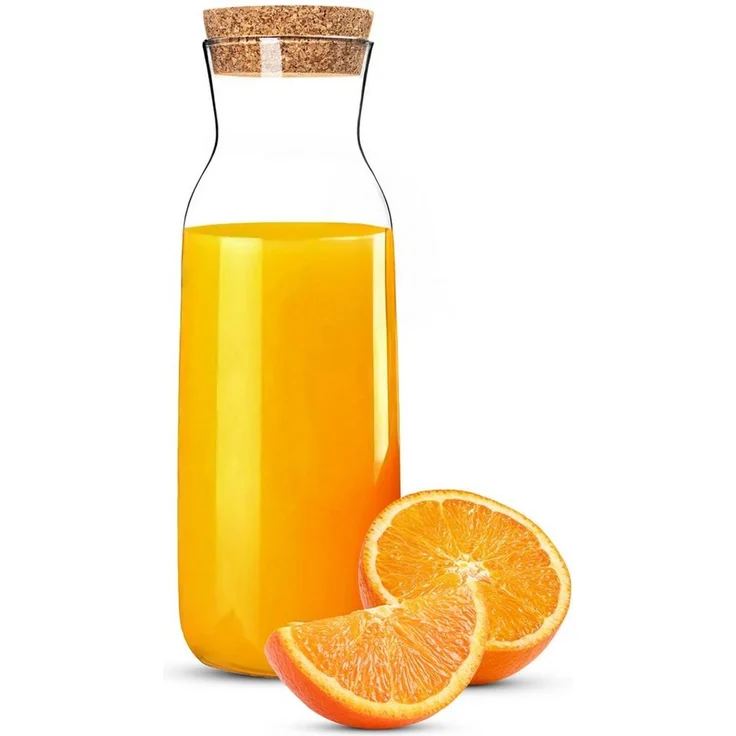 KONZEPT Karaffe Wasserkaraffe mit Deckel, Karaffe aus Glas 1 liter, (1-tlg), ideal für Wasser, Saft, Limonade und Milch – Bild 1