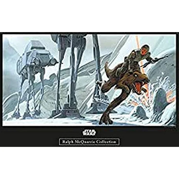 Komar Wandbild Star Wars Classic RMQ Hoth Battle Ground, hochwertiger Kunstdruck auf fotopremium Papier, ohne Rahmen, 40 x 30 cm, für Kinderzimmer und Jugendzimmer – Bild 1