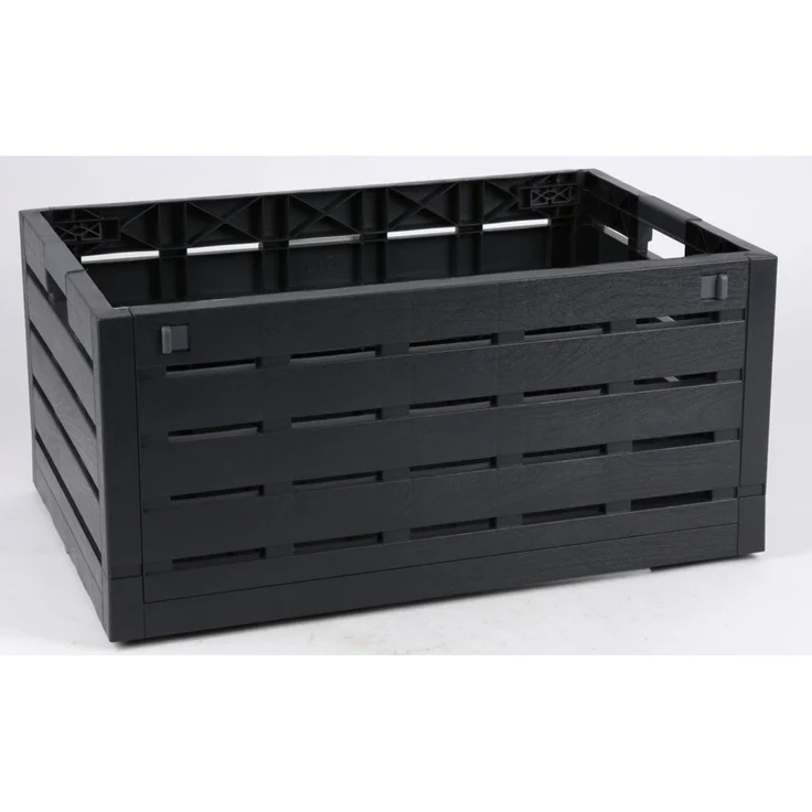 Klappbox Holzoptik 60 L Kunststoff schwarz Tragkraft 30 kg Faltbox Transportbox 5 Stück – Bild 7