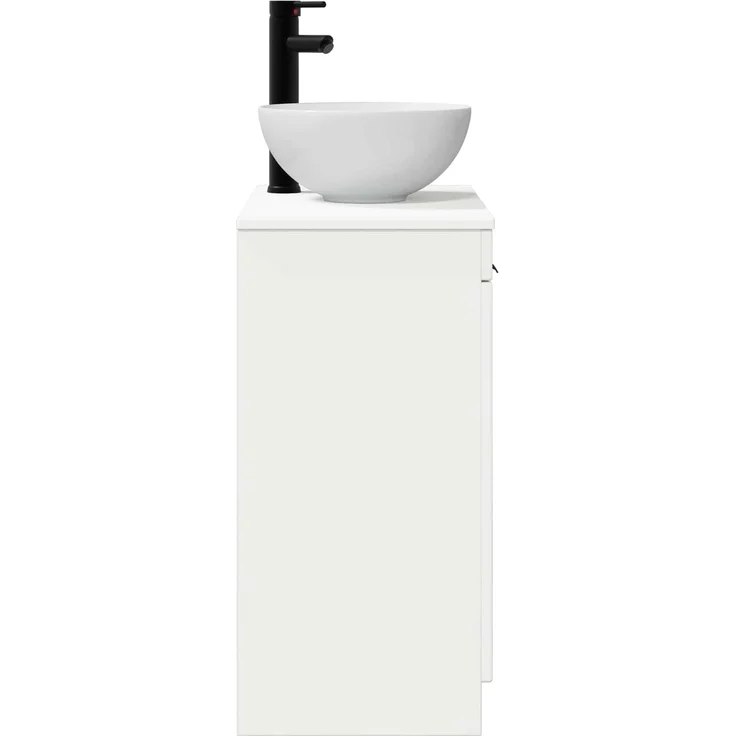 vidaXL Waschbeckenschrank Hochglanz Weiß 54 x 35 x 100 cm 890142 – Bild 5