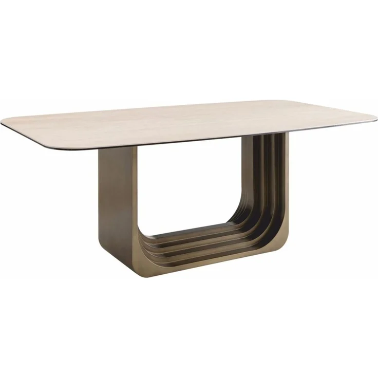 Casa Padrino Luxus Esstisch Beige / Bronze 200 cm - Hotel & Esszimmer Möbel – Bild 1