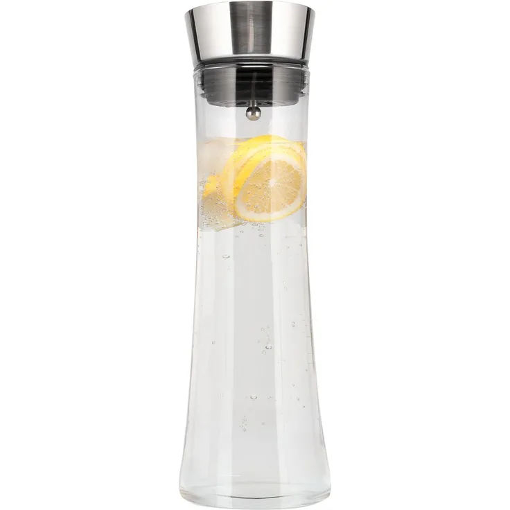 bremermann Luna Glaskaraffe mit Edelstahl-Deckel, 1 Liter