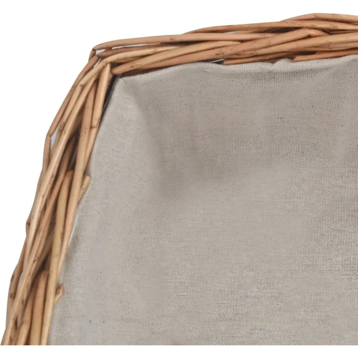 vidaXL Holzkorb mit Tragegriff 61,5 × 46,5 × 58 cm Braun Weide 286989 – Bild 5