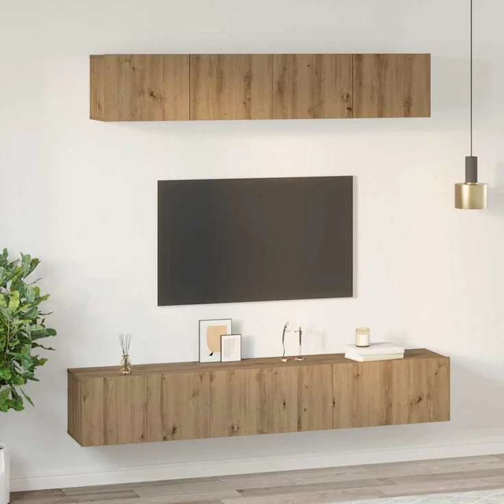 vidaXL TV-Schrankset 5 stk. 80 x 30 x 30 cm Artisan-Eiche 3393215 – Bild 4