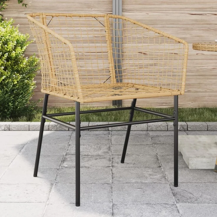 vidaXL Gartenstühle 2 Stk. Braun Poly Rattan 369099 – Bild 1