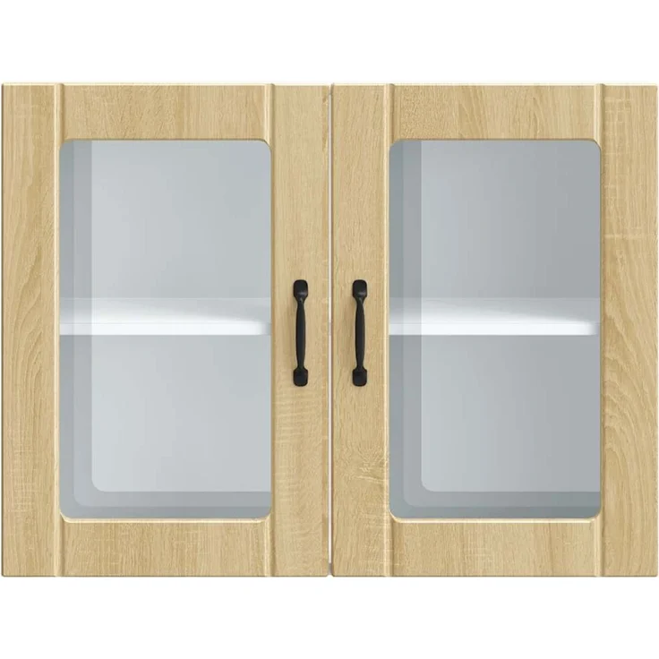 vidaXL Küchen-Hängeschrank mit Glastür Lucca Sonoma-Eiche Holzwerkstoff 853850 – Bild 5