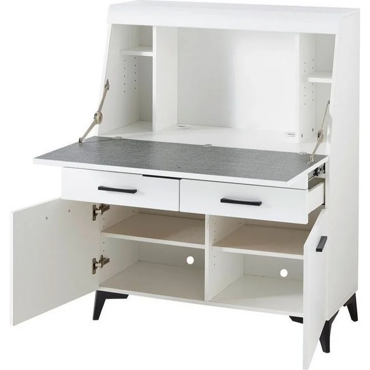moebel-dich-auf Sekretär SANTORIN (Schreibsekretär Klappensekretär Schreibtisch Kommode, 1 St, 1 Klappe, 2 Schubkästen, 2 Türen), mit Soft-Close-Funktion – Bild 3