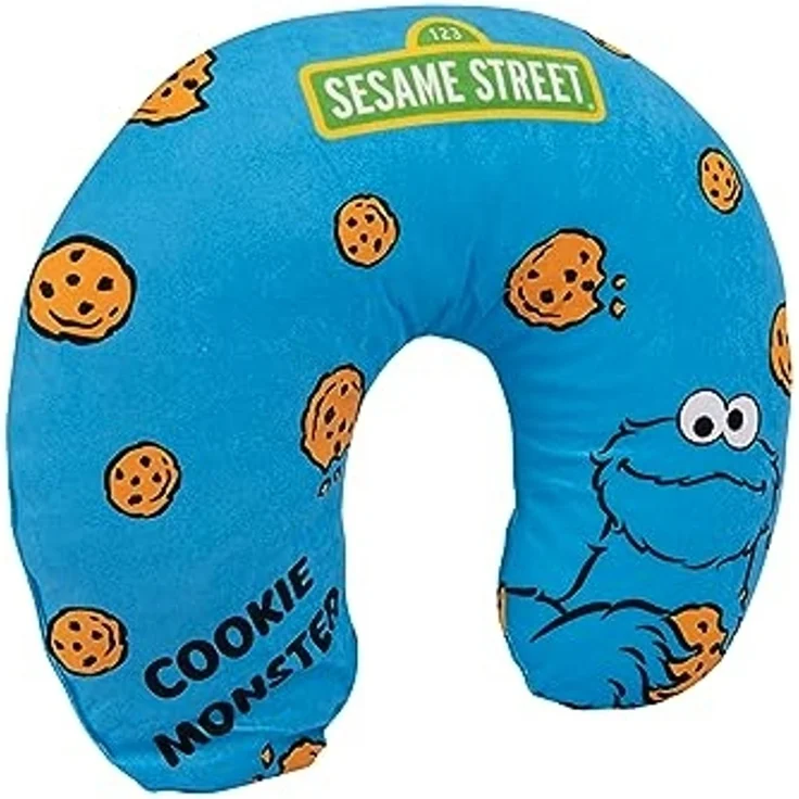 United Labels® Dekokissen Sesamstraße - Reisekissen Nackenhörnchen Krümelmonster – Bild 2
