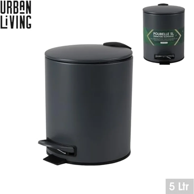 Urban Living 5 Liter Tret-Mülleimer Kosmetikeimer Tretmülleimer 44033 Moonrock – Bild 3