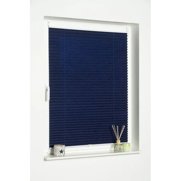 K-HOME Plissee Klemmfix Pisa, Lichtschutz, ohne Bohren, verspannt, Klemmfix, Crushed-Optik – Bild 2