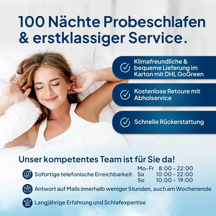 AM Qualitätsmatratzen | 7-Zonen Deluxe Gelschaum-Topper 100x220 cm - 8 cm Höhe – Bild 8