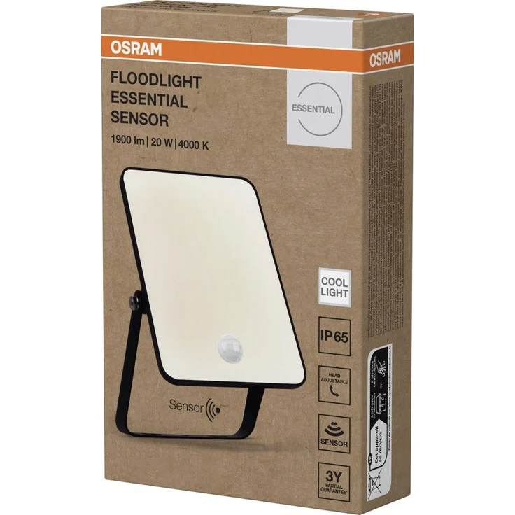 Osram LED-Außenleuchte Floodlight Essential mit Bewegungsmelder 17,3 cm neutralweiß schwarz – Bild 5