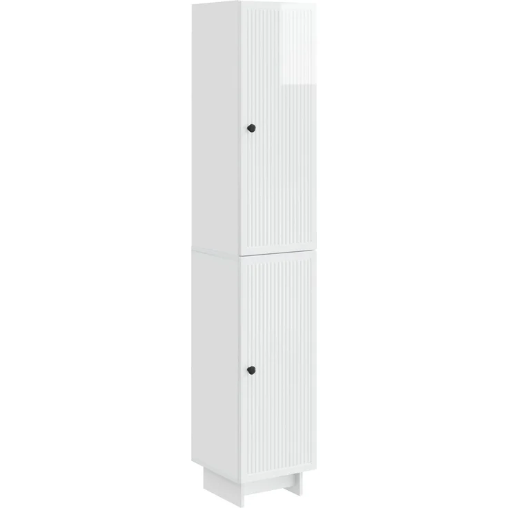 vidaXL Schrankset 2 pcs Hochglanz Weiß 34,5 x 33 x 90 cm Holzwerkstoff 3416371 – Bild 1