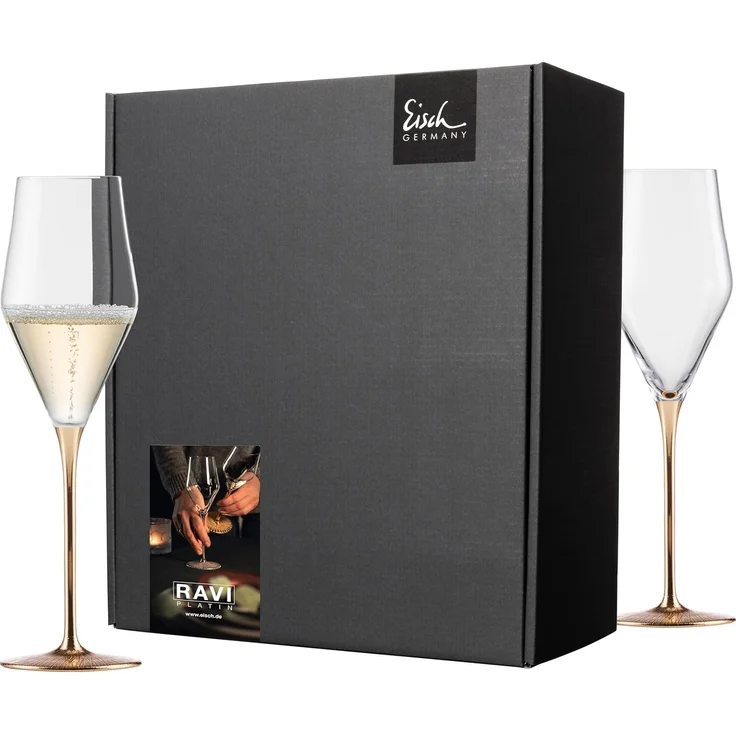 Eisch Ravi Gold Champagnerglas 260 ml 2er Set – Bild 1
