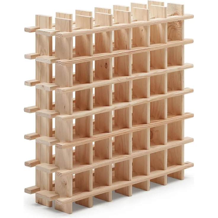 Astigarraga Kit Line Rioja Modulares Weinregal für 36 Flaschen, massives Kiefernholz, 75 x 75 x 22 cm