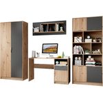 Jugendzimmer 4tlg. Kinderzimmer Schrank Regal Hängeregal KARLA Artisan Eiche