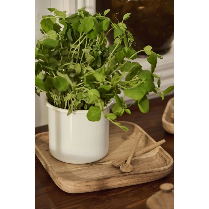 Ib Laursen - Dose Krug mit Deckel Vorratsdose H 15cm D 13cm Emaille Weiß 0471-11 – Bild 3