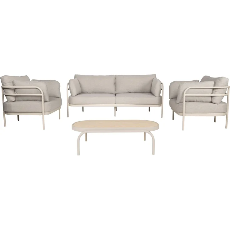 Zuiver Gartenmöbel-Set Vistia mit Sofa & Coffee Table, Aluminium Beige 188x82x87 cm – Bild 1