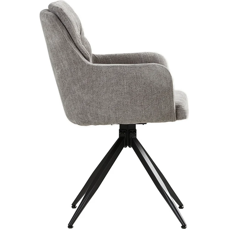 4 Stühle Esszimmer Küchenstühle Leinen Grau Drehstühle Esszimmerstühle Drehbar Esszimmerstuhl mit Armlehne Dreh Sessel Modern Polsterstuhl – Bild 5