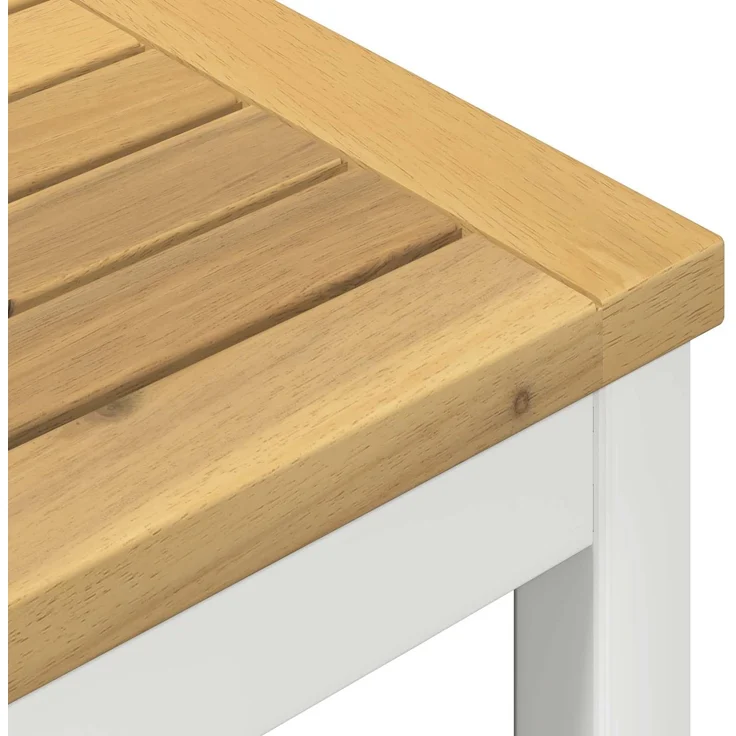 vidaXL Gartenbar-Tisch NAARDEN Weiß gewaschen 147 x 88,5 x 105 cm 901785 – Bild 6