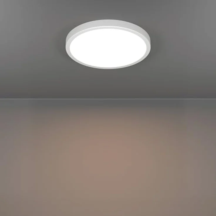 EGLO LED Deckenleuchte Fueva 6, runde Aufbaulampe, Kunststoff in Weiß, Lichtfarbe warmweiß-kaltweiß, ⌀ 28 cm, 14,2 Watt – Bild 3
