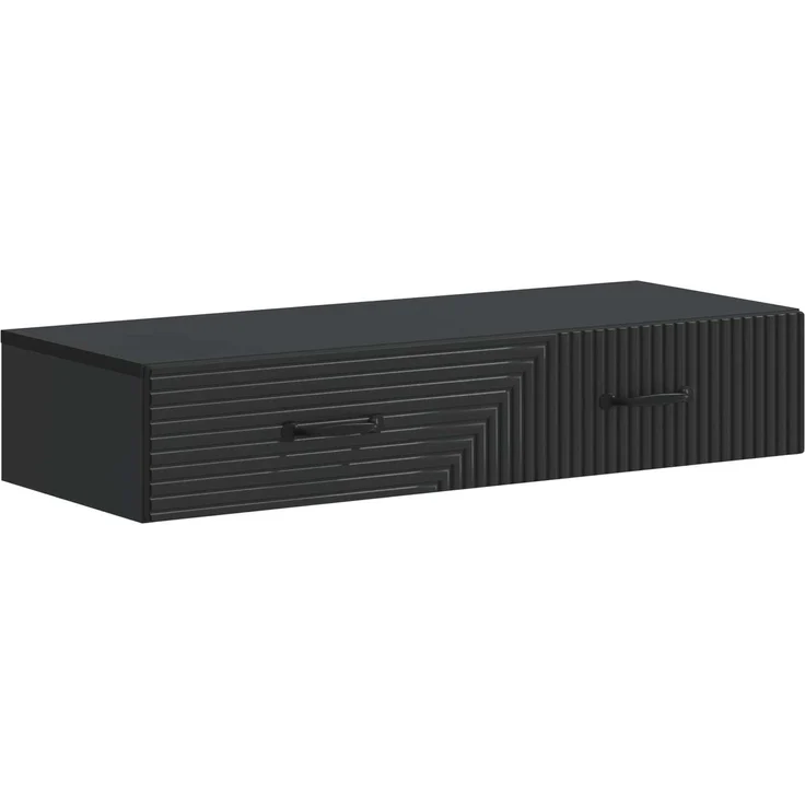 vidaXL Wandmontierter Beistelltisch Schwarz 87,5 x 34,5 x 17 cm 898666 – Bild 2