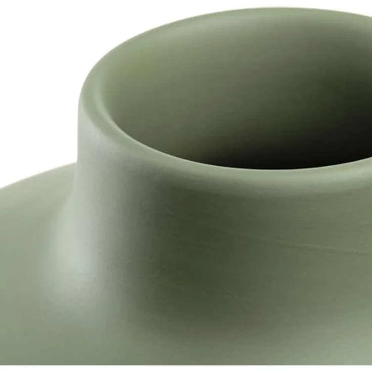 LEONARDO HOME Milano Keramikvase, elegante grüne Dekovase für Blumen-Bouquets, Höhe 18,5 cm – Bild 3