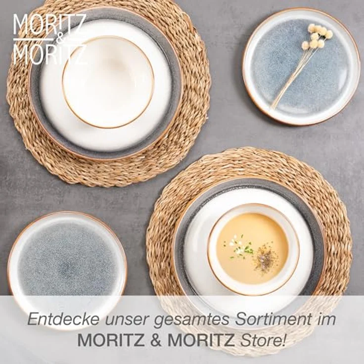 Moritz & Moritz Kombiservice TARENTO 48tlg Geschirr Set (48-tlg), 12 Personen, Steinzeug, Steinzeug Tafelservice – Bild 10